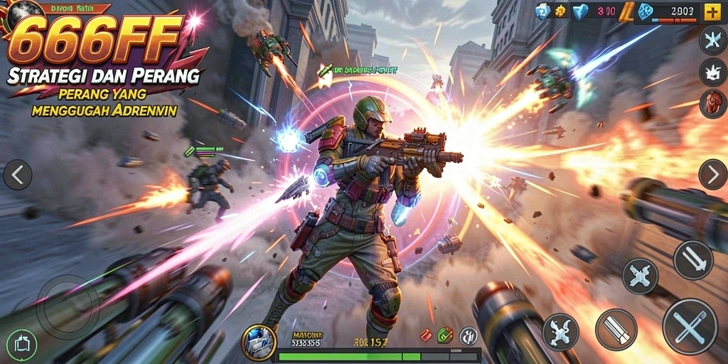 Tampilan gameplay strategis 666FF yang menegangkan.