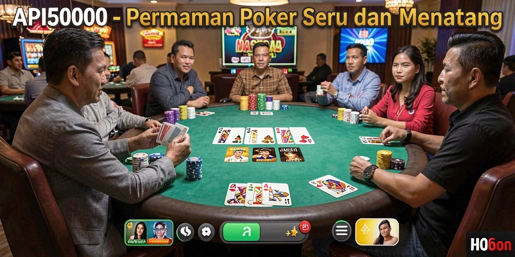 Tampilan gameplay seru dalam setiap sesi poker di API5000.