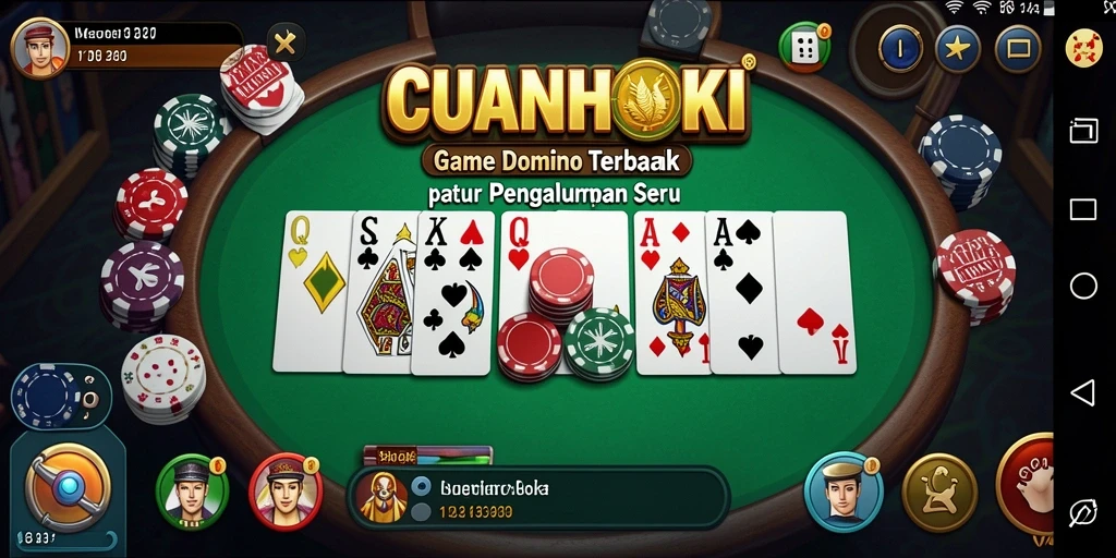 Screenshot gameplay <strong>CUANHOKI</strong> yang seru dan menantang di permainan <strong>Domino</strong>.