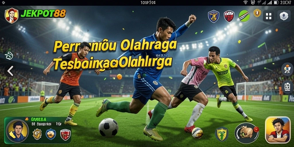 Tampilan gameplay JEKPOT88 yang menarik dan penuh aksi olahraga.