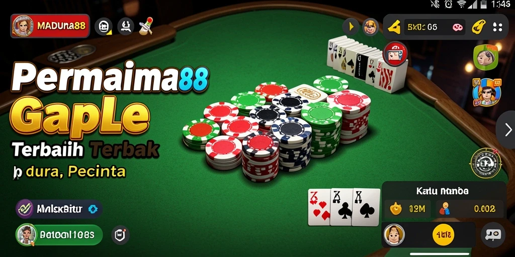 Screenshot gameplay MADURA88 dengan suasana seru permainan Gaple.