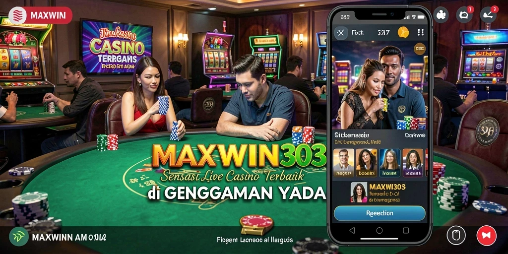Tampilan menarik gameplay Live Casino di MAXWIN303.