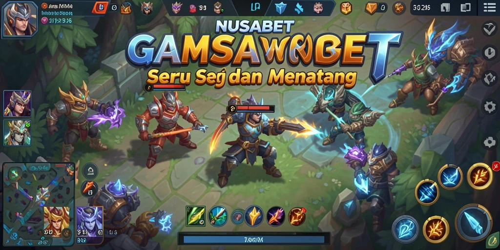 Tangkapan layar gameplay <strong>NUSABET</strong> menampilkan pertarungan seru antar karakter.