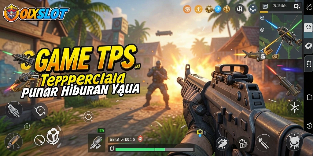 Tangkapan layar utama OLXSLOT menampilkan aksi seru dalam permainan TPS.