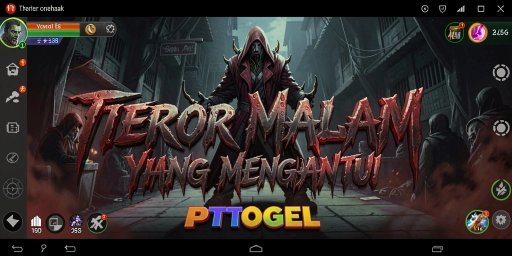 Tampilan gameplay menyeramkan dari PTTOGEL di suasana malam.