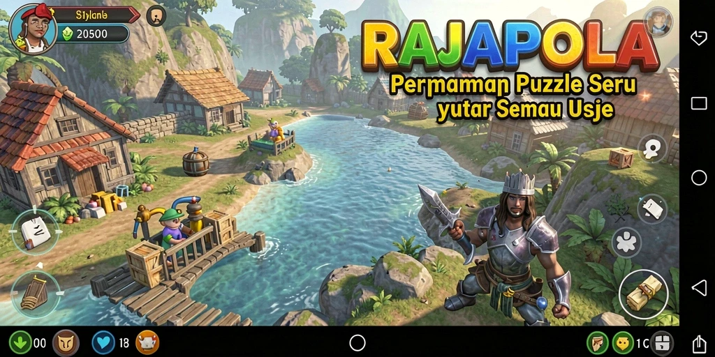 Screenshot utama RAJAPOLA menampilkan gameplay menarik dan penuh tantangan.