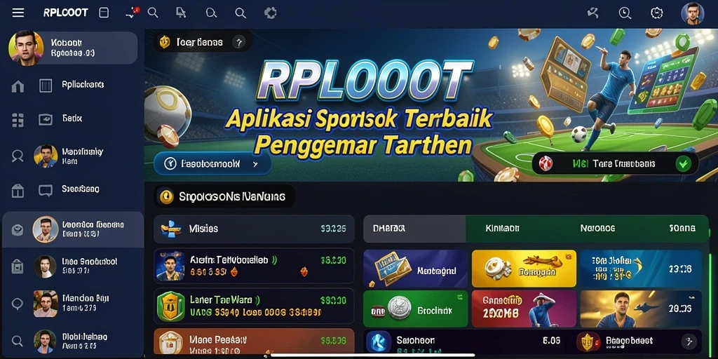 Tampilan gameplay menarik dari RPLOOT dengan berbagai pilihan taruhan.