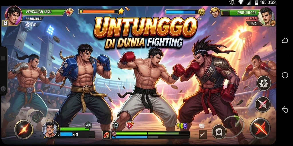 Tampilan screenshot gameplay UNTUNGGO menampilkan aksi pertarungan yang mendebarkan.