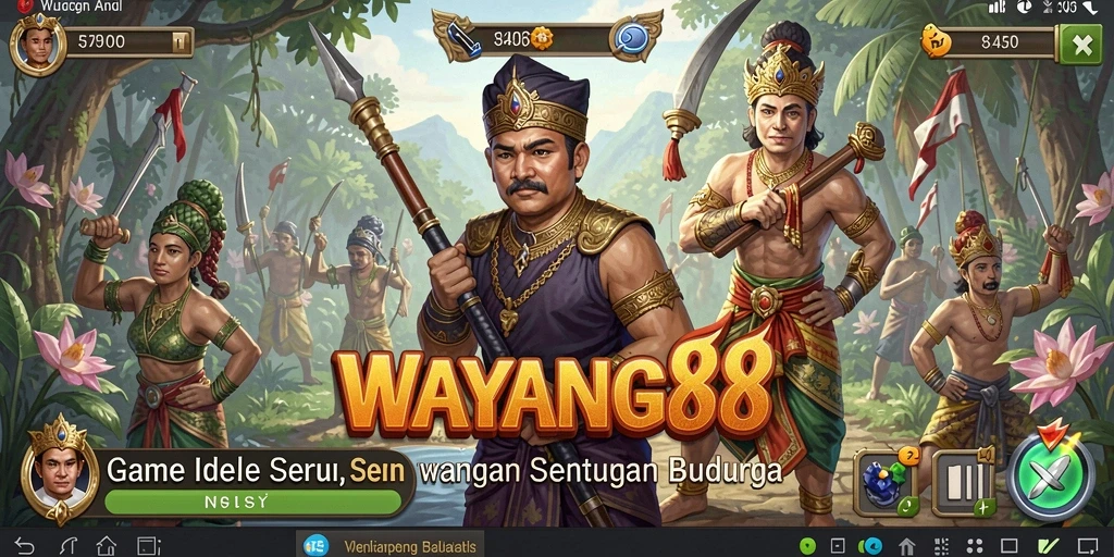 Tampilan permainan WAYANG88 dengan karakter wayang yang menarik.
