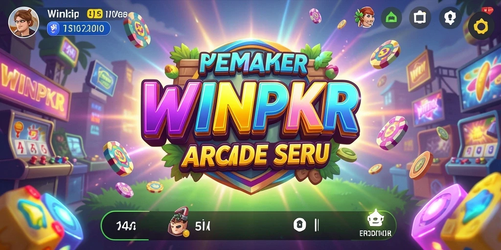 Tampilan gameplay arcade WINPKR yang mengasyikkan dan penuh warna.